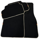 Black Floor Mats for BMW G30 with German Flag | Beige Trim - AutoWin
