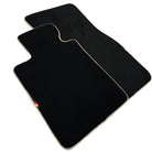 Black Floor Mats for BMW G30 with German Flag | Beige Trim - AutoWin