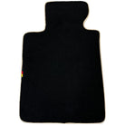 Black Floor Mats for BMW G30 with German Flag | Beige Trim - AutoWin