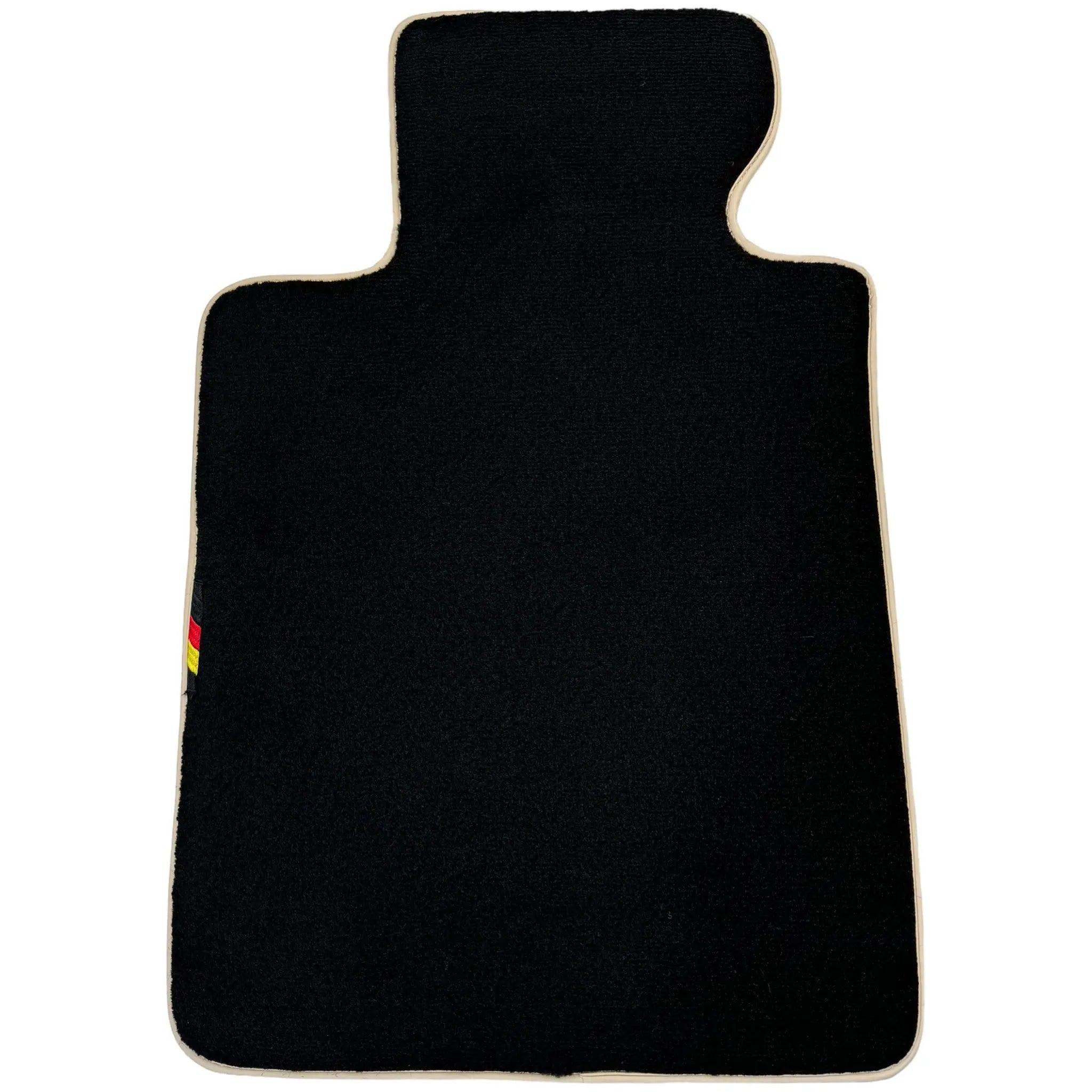 Black Floor Mats for BMW G30 with German Flag | Beige Trim - AutoWin