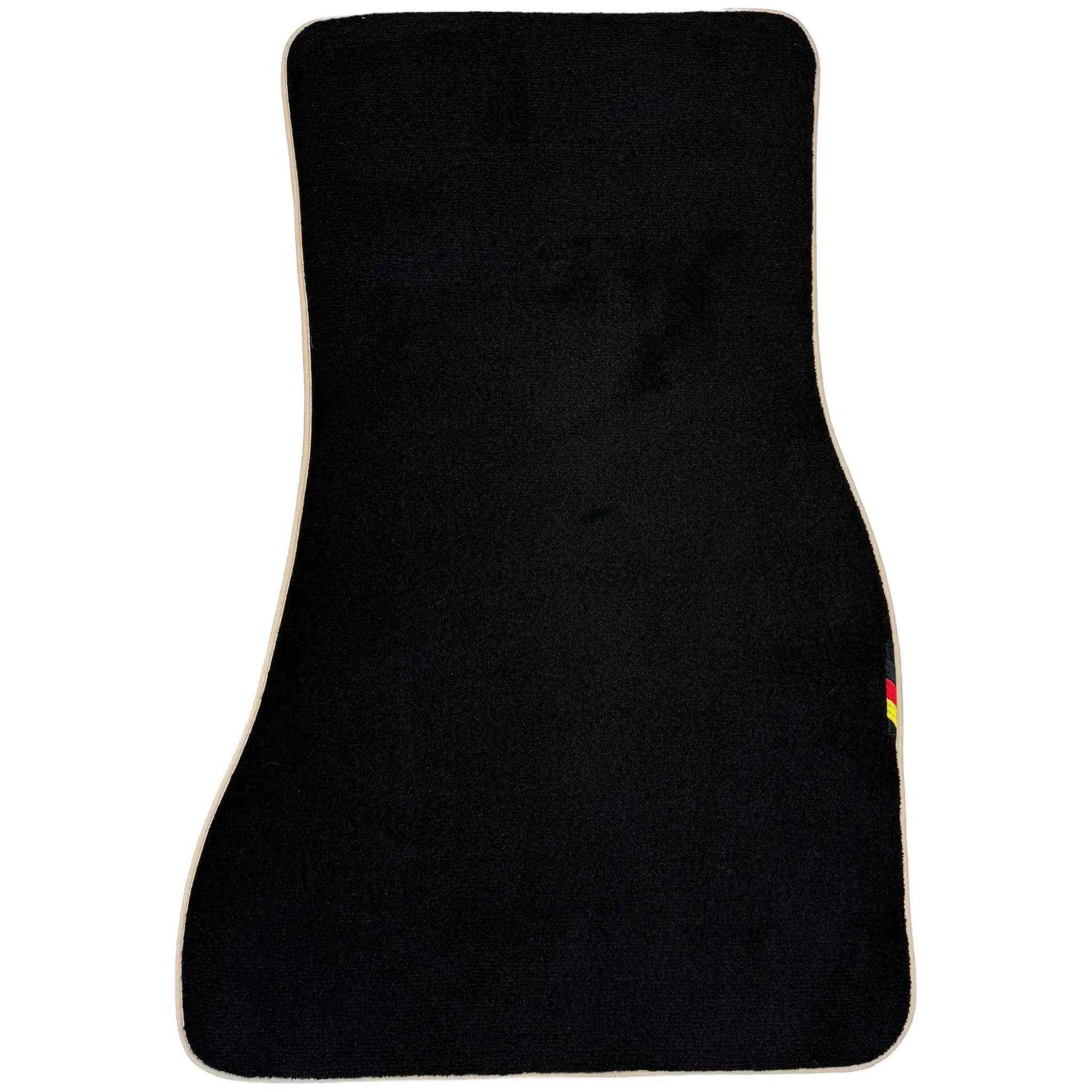 Black Floor Mats for BMW G30 with German Flag | Beige Trim - AutoWin