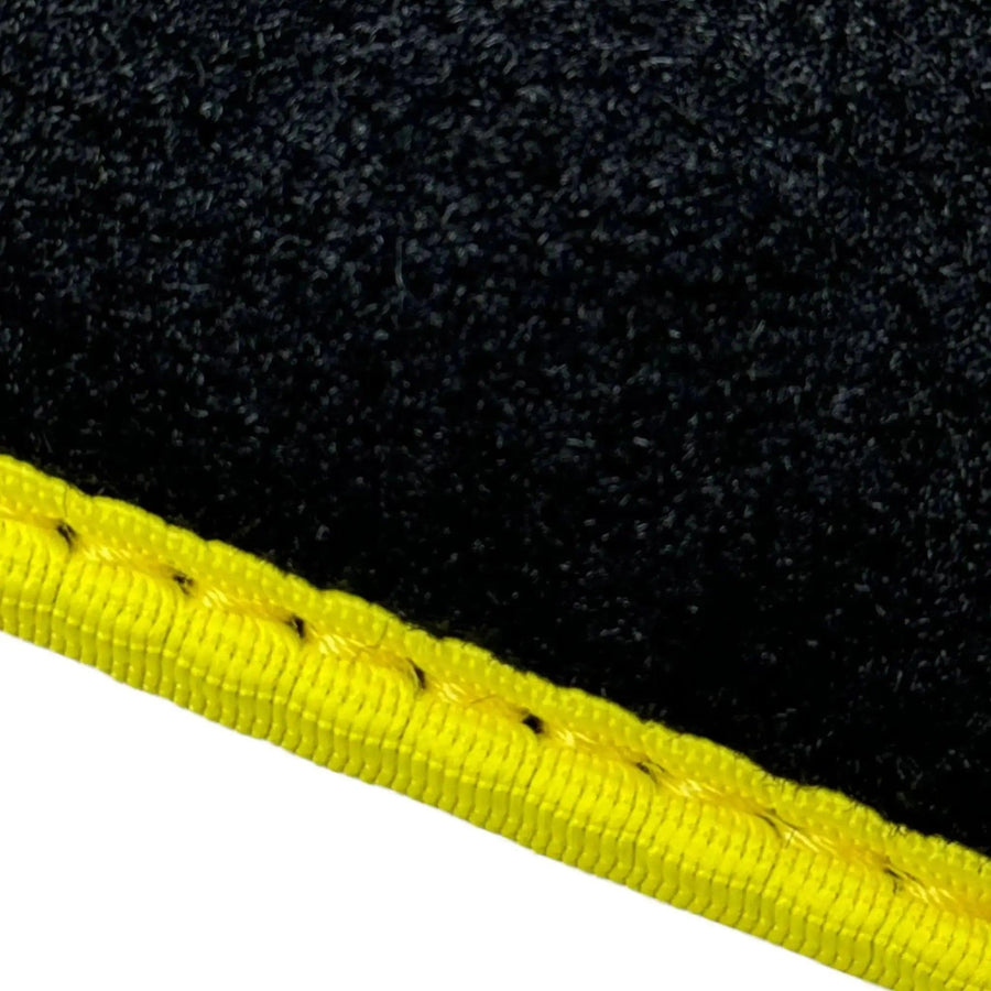 Black Floor Mats For BMW M2 Series F87 | Fighter Jet Edition | Yellow Trim AutoWin Brand - AutoWin
