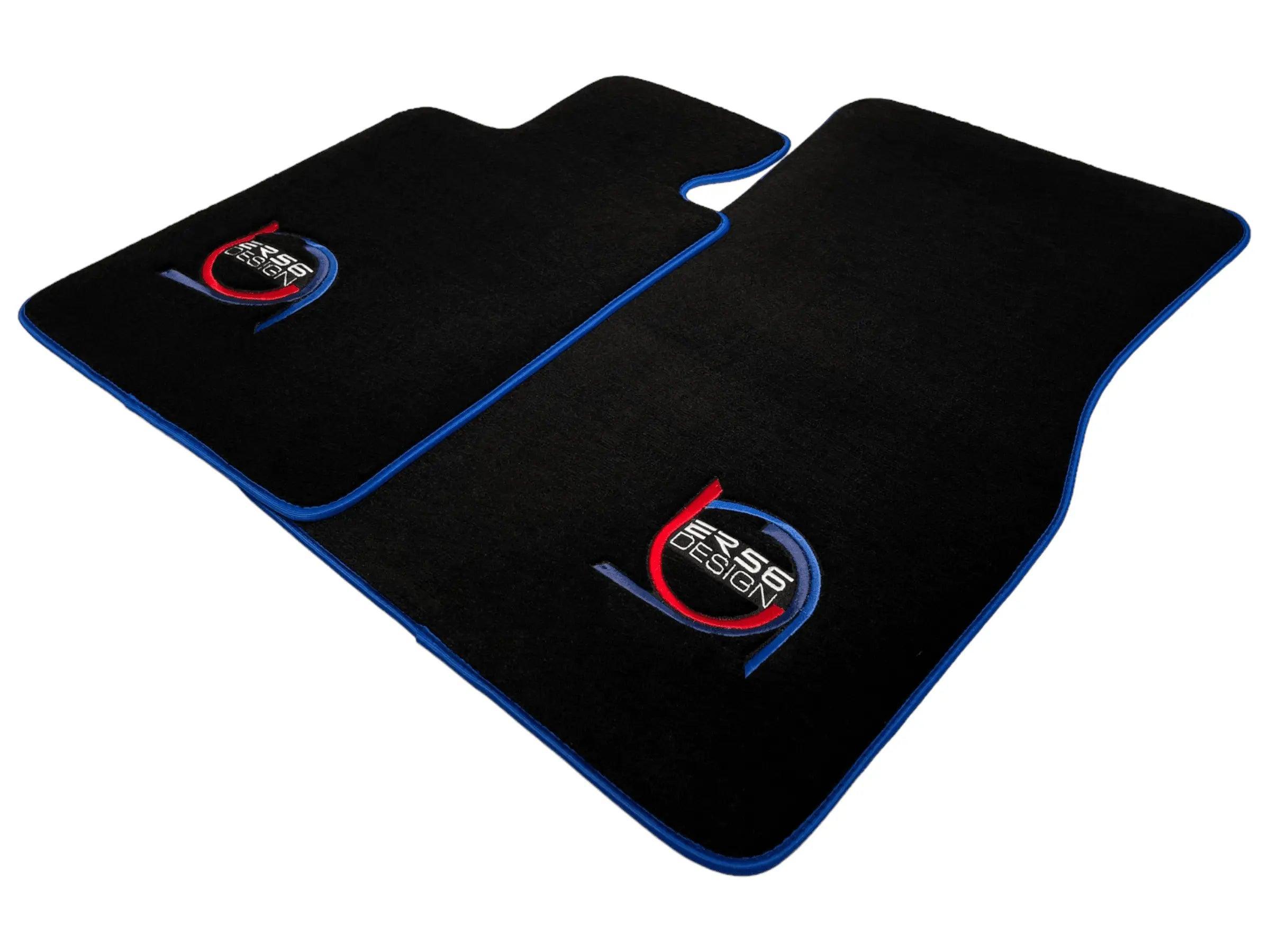 Black Floor Mats For BMW M4 G83 Convertible ER56 Design Limited Edition Blue Trim - AutoWin