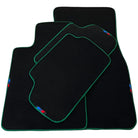 Black Floor Mats For BMW M8 Series Convertible F91 | Green Trim AutoWin Brand - AutoWin