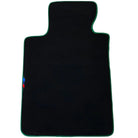 Black Floor Mats For BMW M8 Series Convertible F91 | Green Trim AutoWin Brand - AutoWin