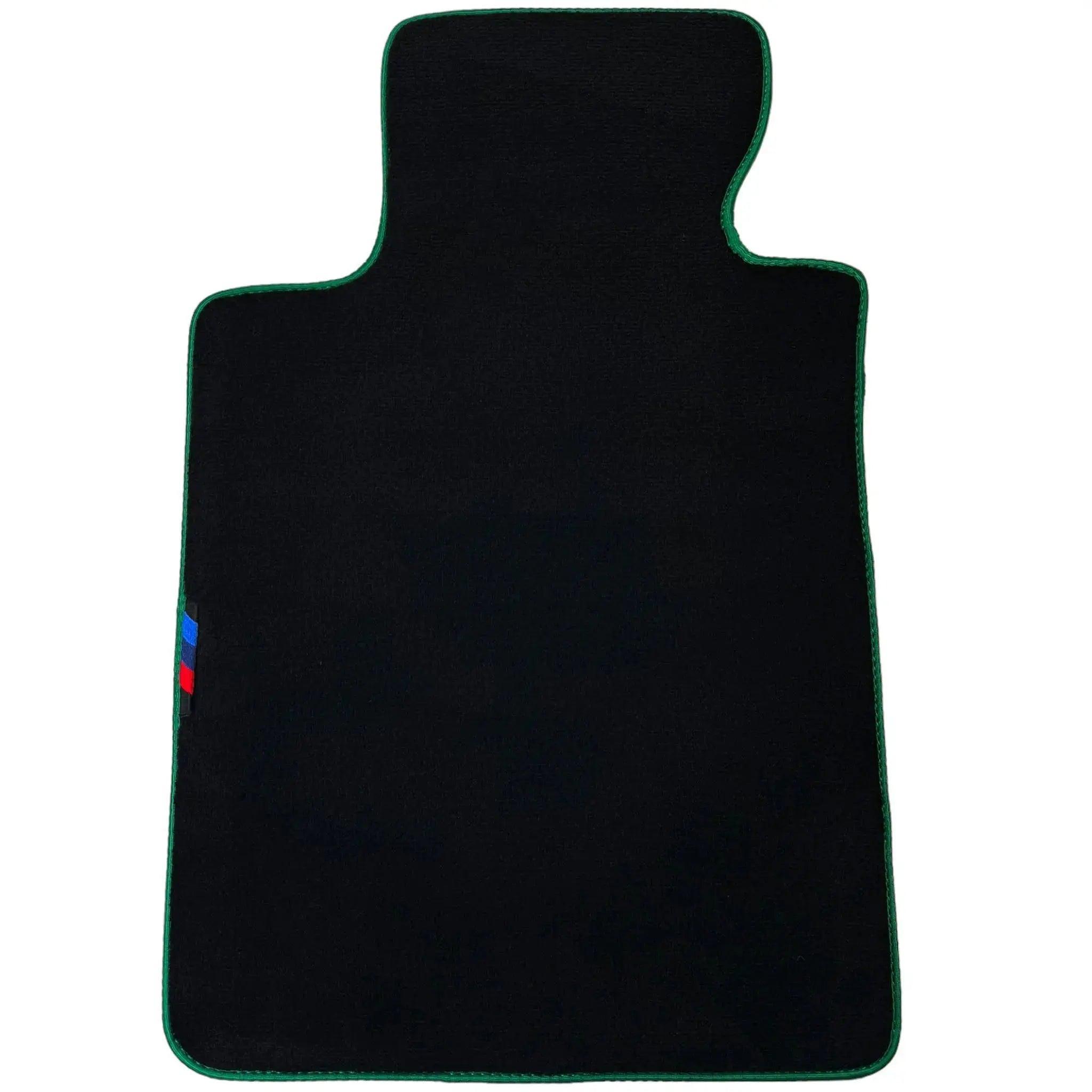 Black Floor Mats For BMW M8 Series Convertible F91 | Green Trim AutoWin Brand - AutoWin