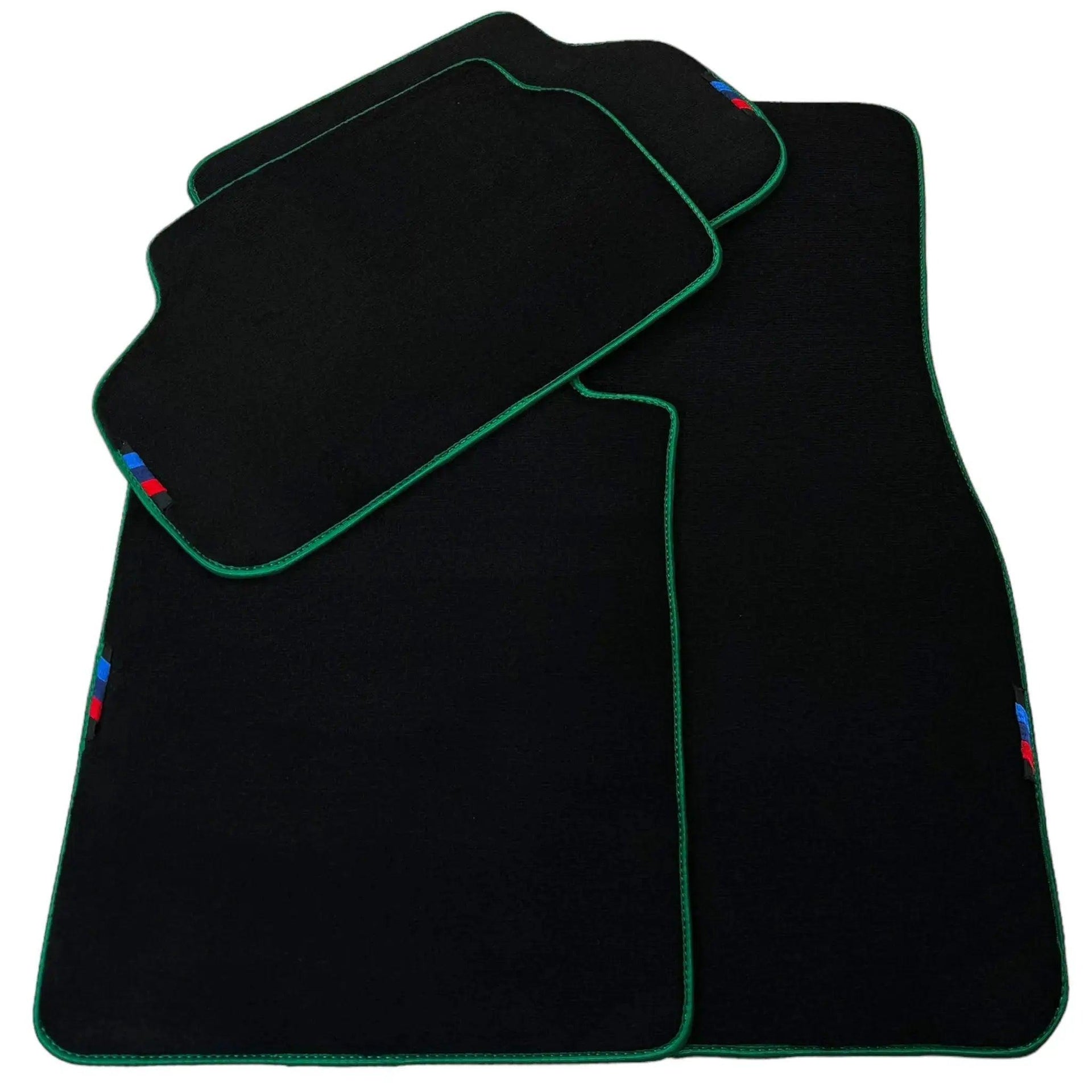 Black Floor Mats For BMW X4 Series F26 | Green Trim - AutoWin