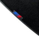 Black Floor Mats For BMW Z4 Series E89 With 3 Color Stripes Tailored Set Perfect Fit - AutoWin