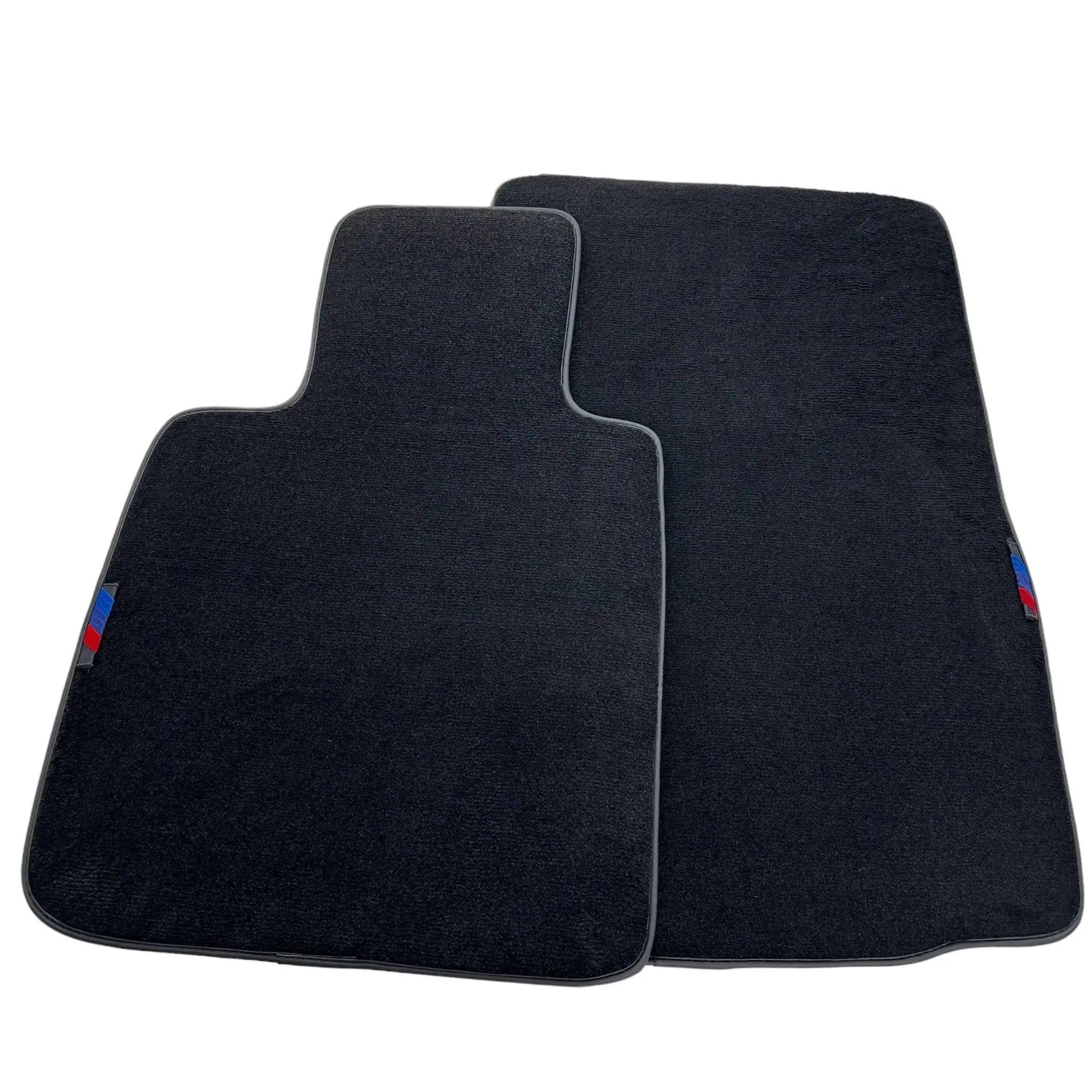 Black Floor Mats For BMW Z4 Series E89 With 3 Color Stripes Tailored Set Perfect Fit - AutoWin