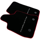 Black Floor Mats For Chevrolet Corvette C7 Targa Top (2014-2019) - AutoWin
