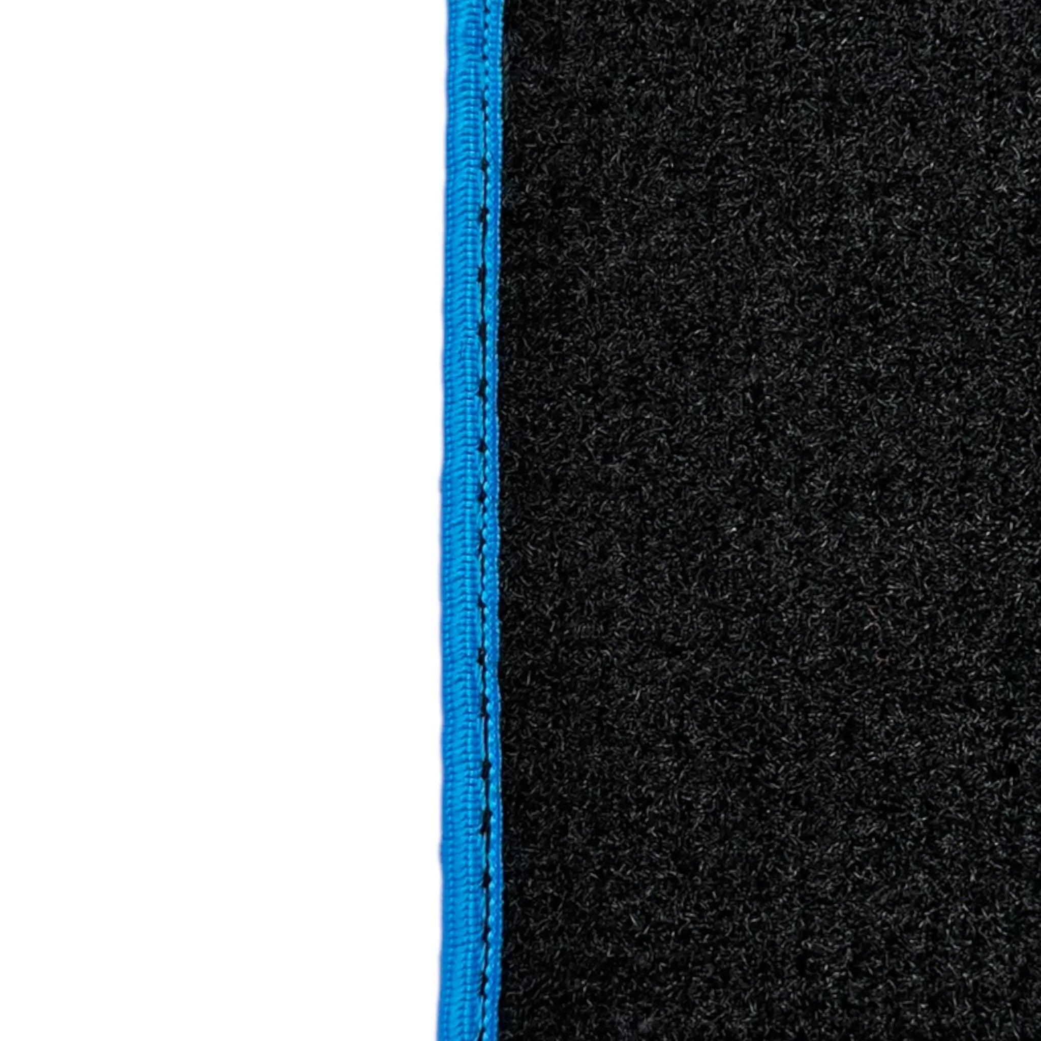 Black Floor Mats For Chevrolet Corvette C8 (2020-2024) with Blue Trim - AutoWin