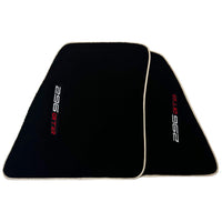 Black Floor Mats for Ferrari 296 GTB (2022-2024) with Beige Trim - AutoWin