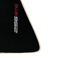 Black Floor Mats for Ferrari 296 GTB (2022-2024) with Beige Trim - AutoWin