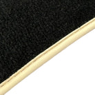 Black Floor Mats for Ferrari 296 GTS (2022-2024) with Leather and Beige Trim - AutoWin