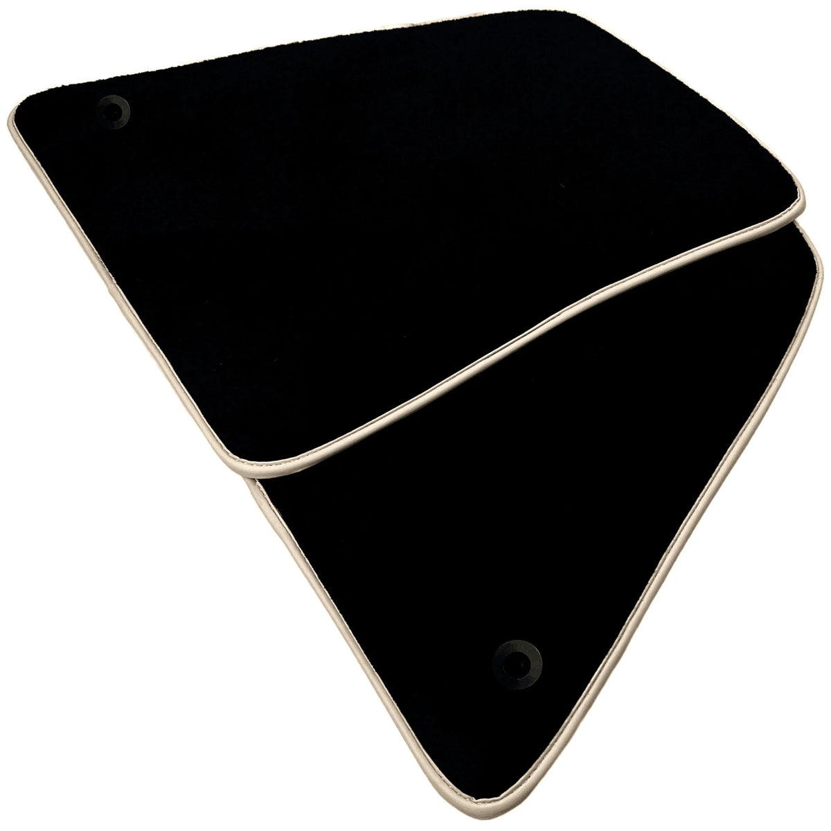 Black Floor Mats for Ferrari 296 GTS (2022-2027) with Beige Trim - AutoWin