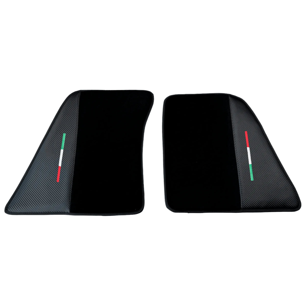Black Floor Mats for Ferrari 296 GTS (2022-2027) with Carbon Fiber - AutoWin