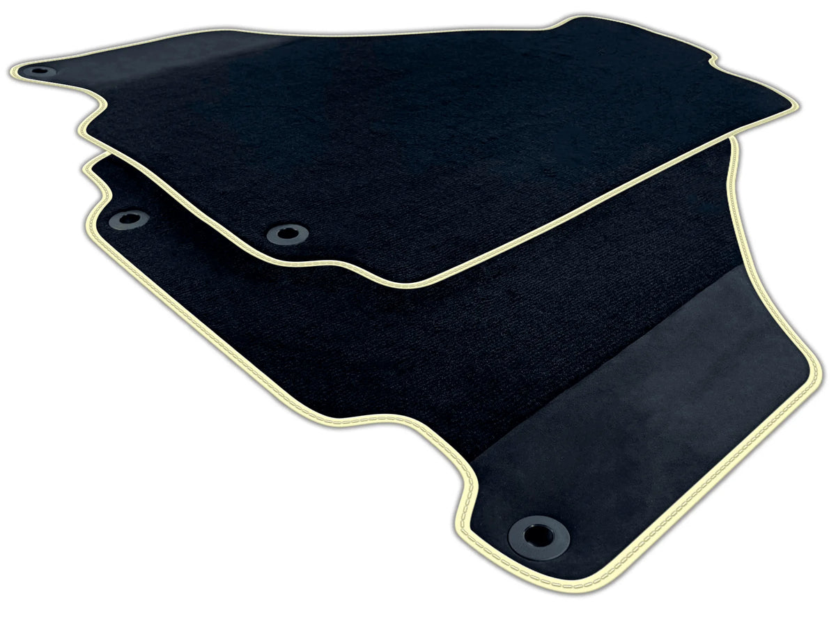 Black Floor Mats for Ferrari 360 (1999-2005) with Alcantara Leather | Various Trim Colors