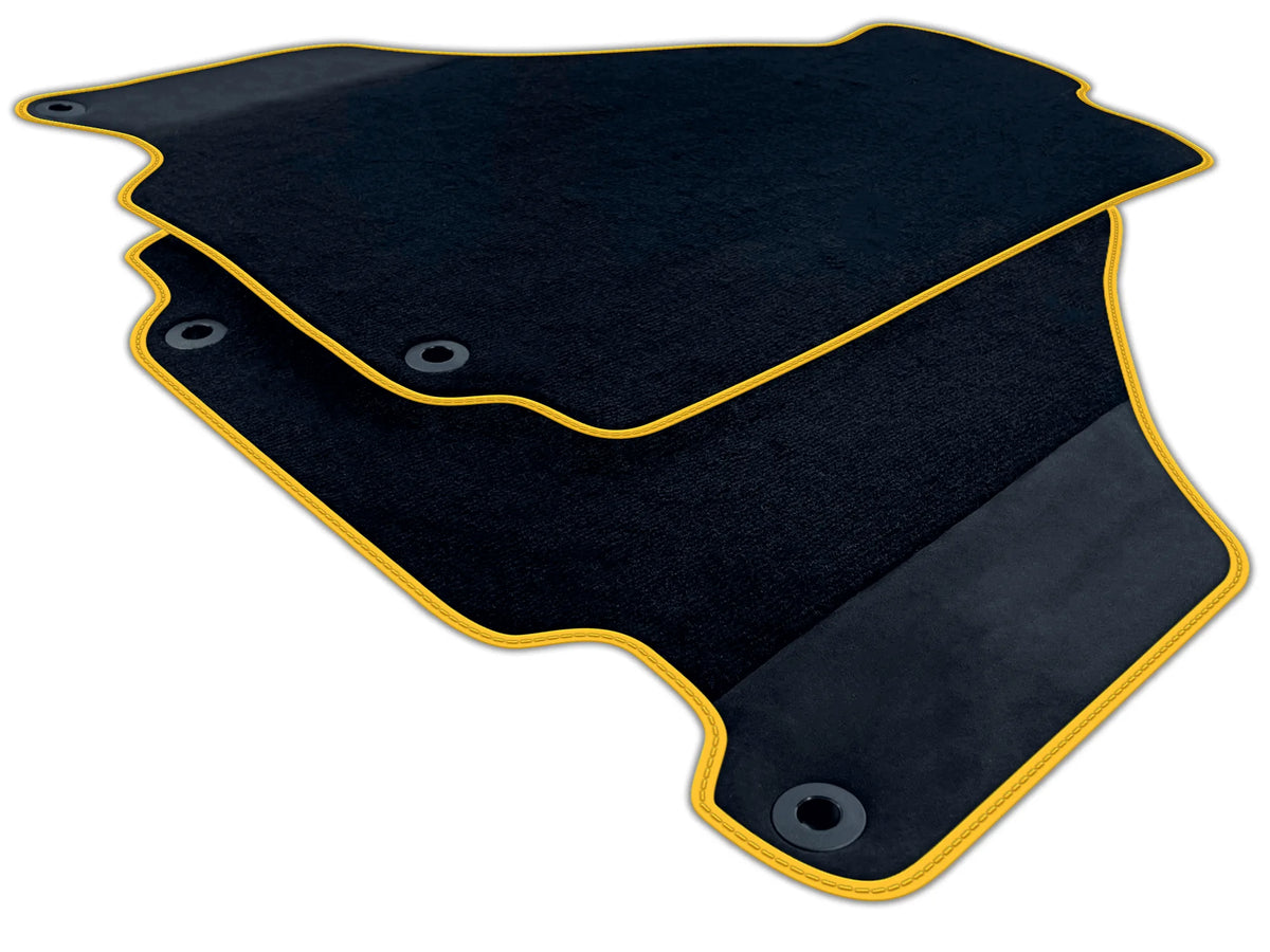 Black Floor Mats for Ferrari 360 (1999-2005) with Alcantara Leather | Various Trim Colors