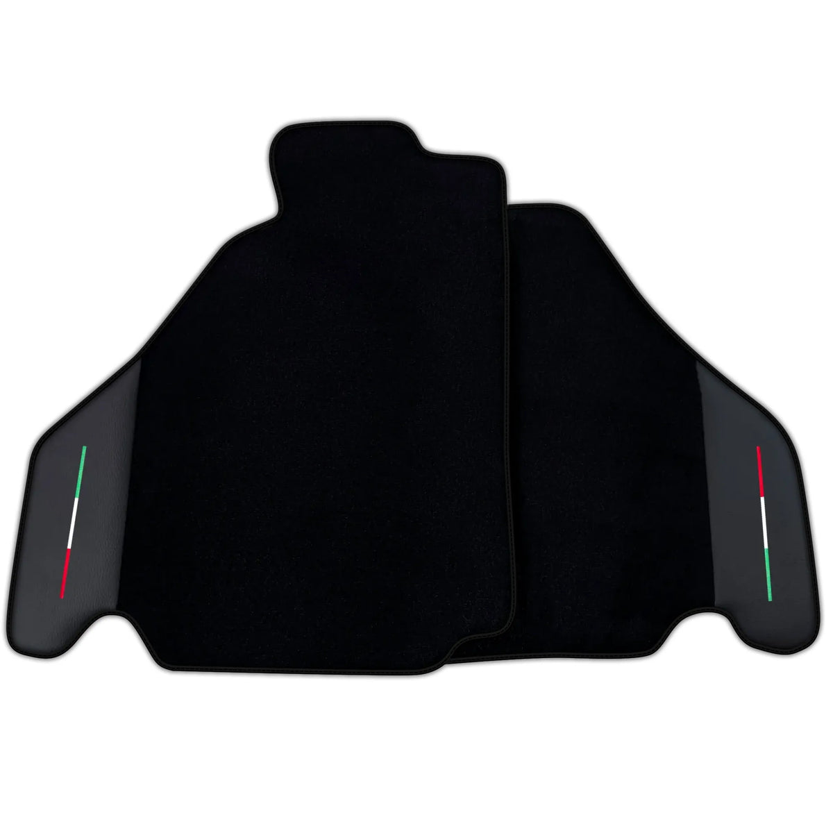Black Floor Mats for Ferrari 360 (1999-2005) with Leather | Italian Edition