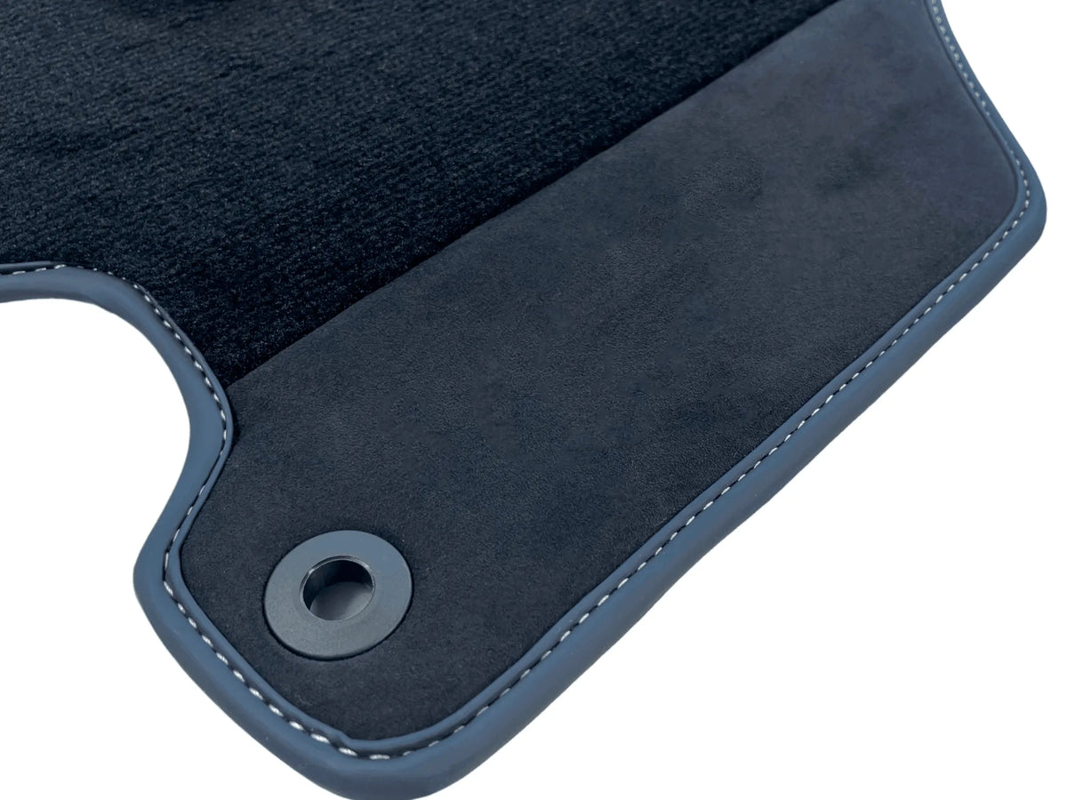 Black Floor Mats For Ferrari 360 Modena 1999-2005 With Alcantara Leather - AutoWin