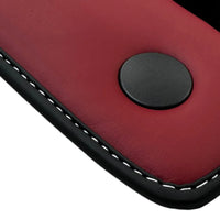 Black Floor Mats for Ferrari 458 GT2 (2012-2015) with Bordeaux Nappa Leather