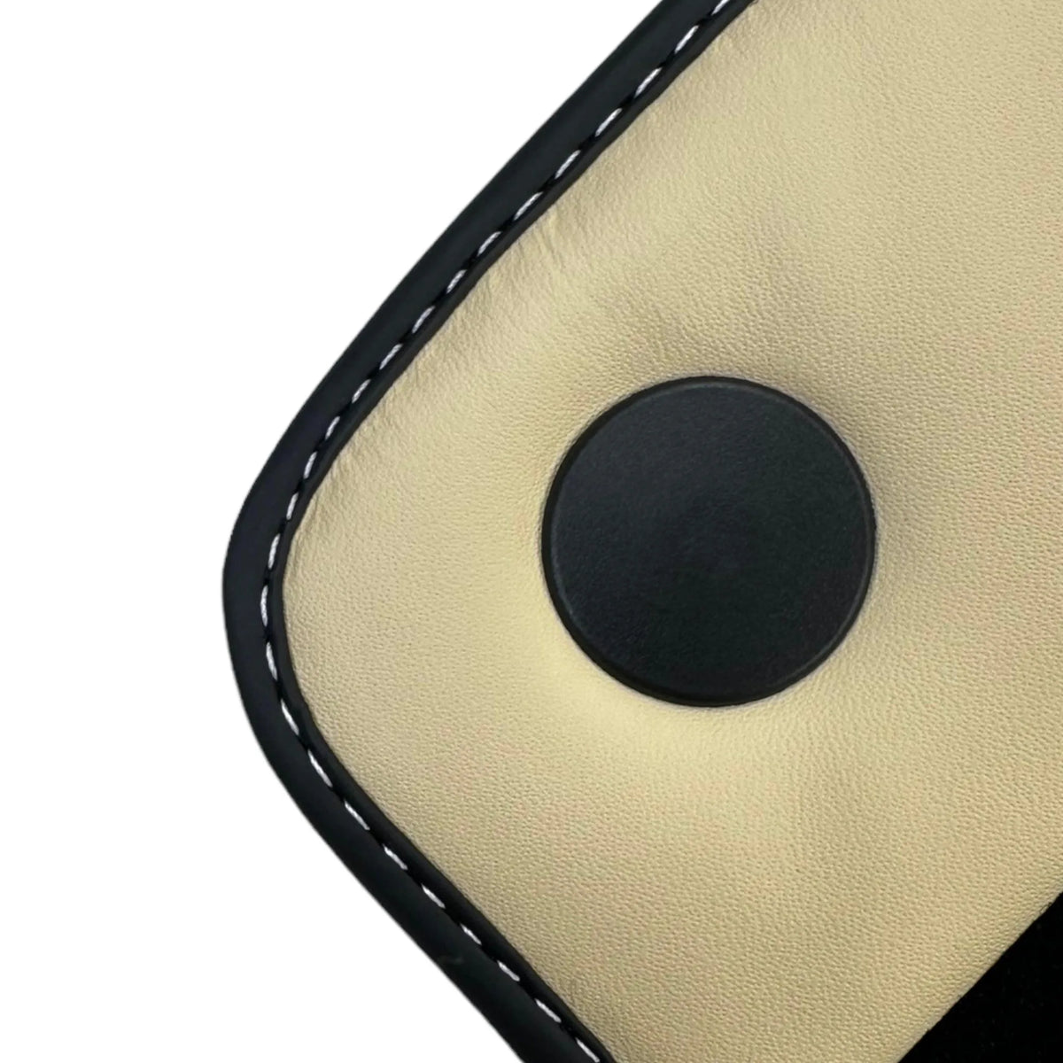 Black Floor Mats for Ferrari 458 GT2 (2012-2015) with Crema Nappa Leather