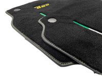 Black Floor Mats For Ferrari 458 Gt2 2012-2015 Yellow Sewing - AutoWin