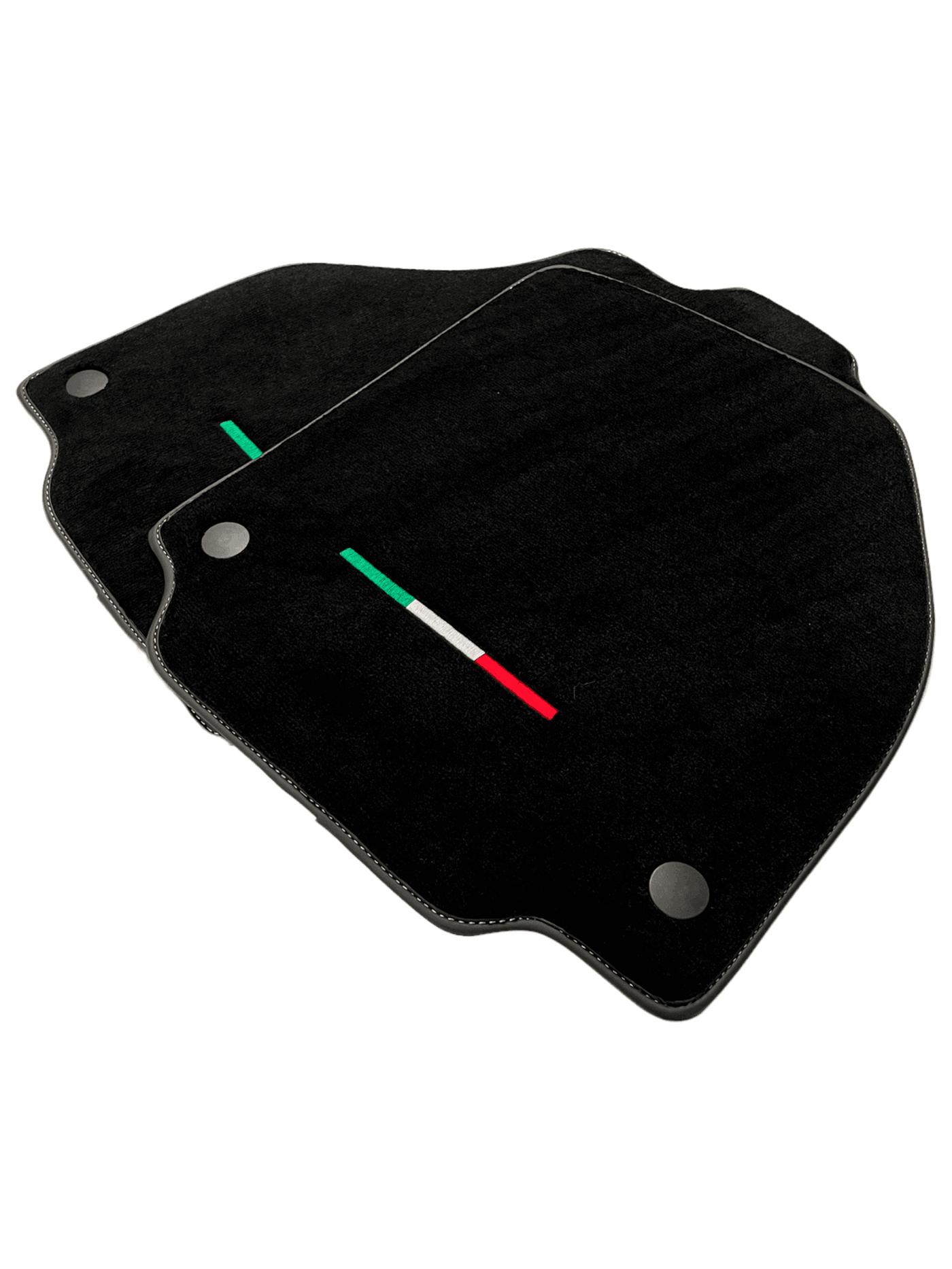 Black Floor Mats For Ferrari 458 Gt2 2012-2015 Yellow Sewing - AutoWin