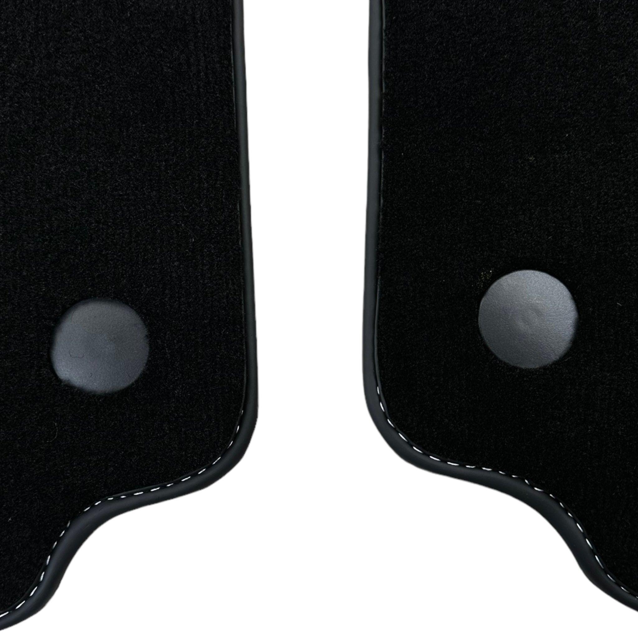 Black Floor Mats for Ferrari 458 Spider (2012-2015) with Crema Nappa Leather | Italian Edition - AutoWin