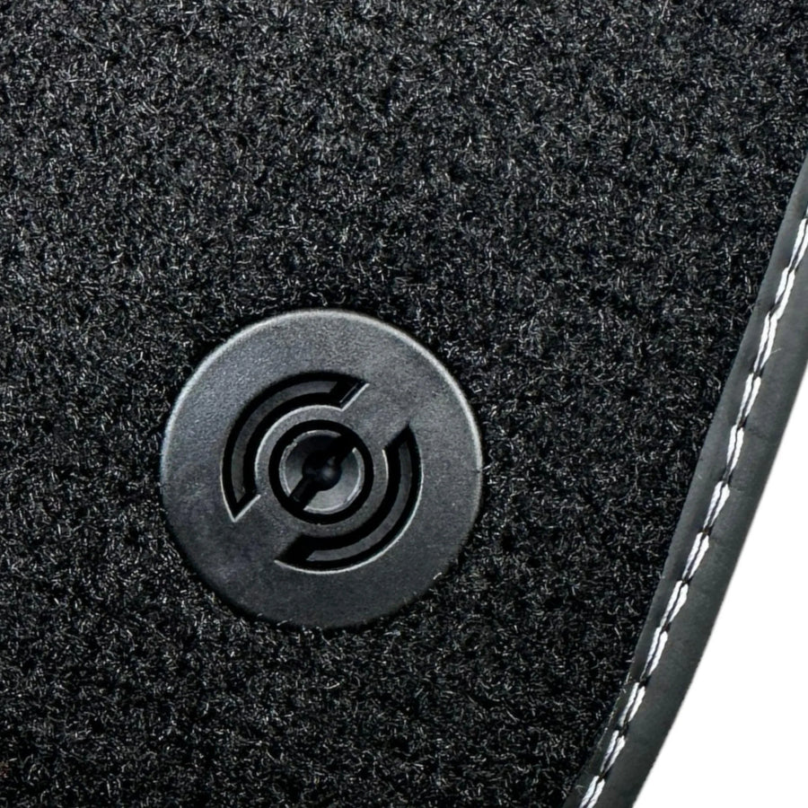 Black Floor Mats for Ferrari 458 Italia (2009-2015) with Cuoio Nappa Leather - AutoWin