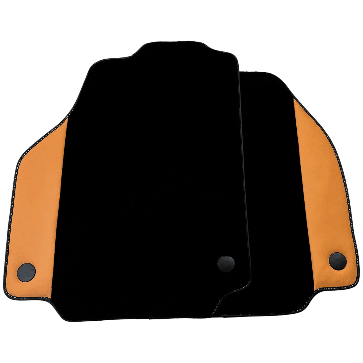 Black Floor Mats for Ferrari 458 Spider (2012-2015) with Beige Nappa Leather - AutoWin