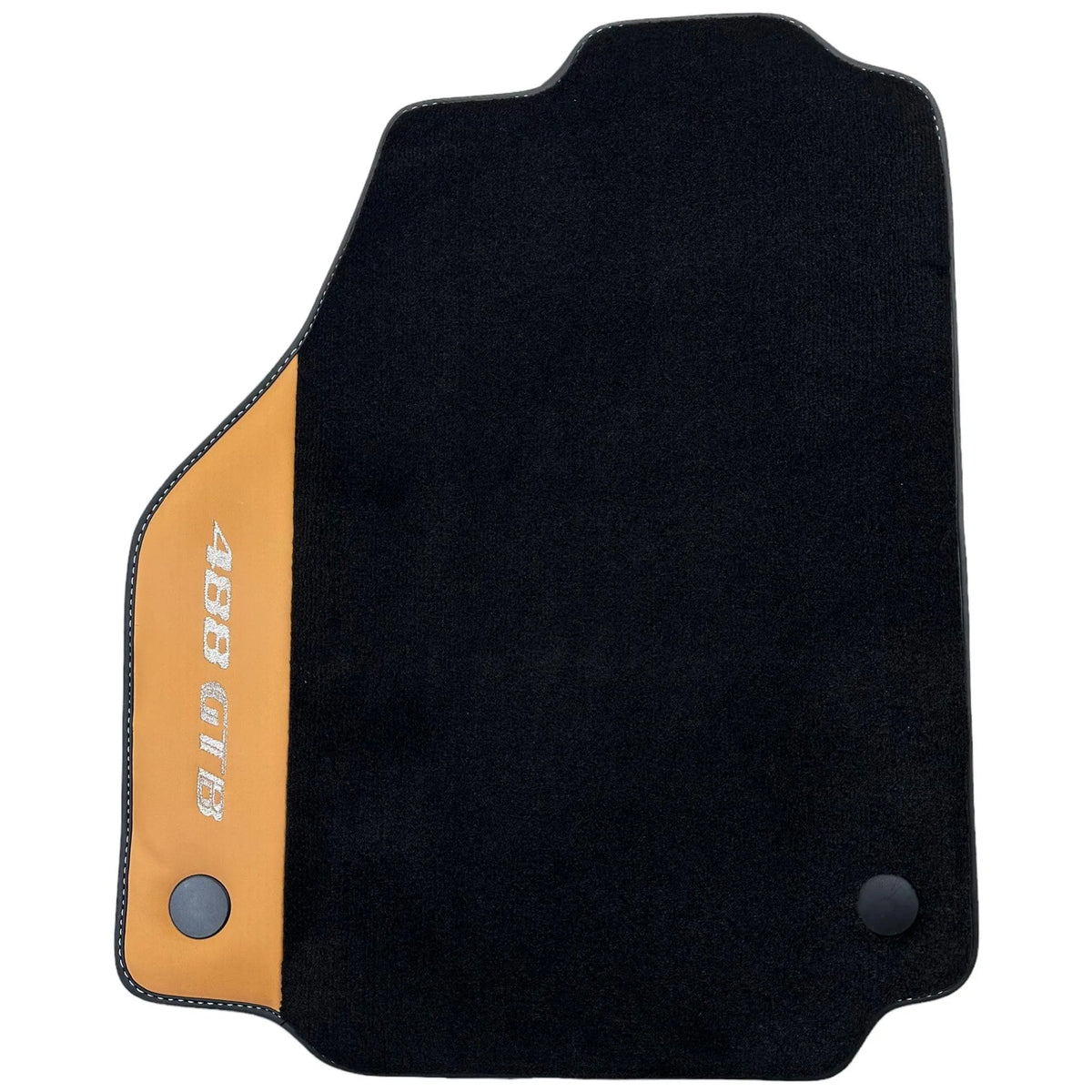 Black Floor Mats for Ferrari 488 GTB (2015-2022) with Beige Tradizione Nappa Leather - AutoWin