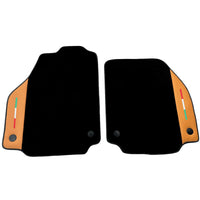 Black Floor Mats for Ferrari 488 GTB (2015-2022) with Beige Tradizione Nappa Leather