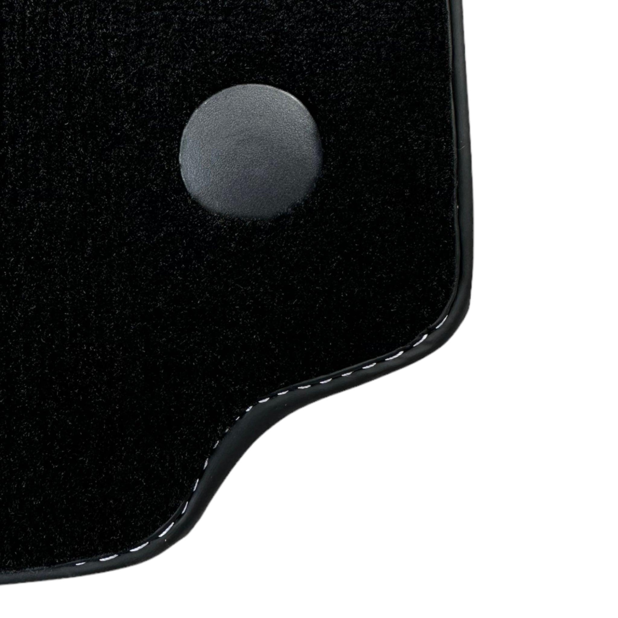 Black Floor Mats for Ferrari 488 Spider (2016-2022) with Cuoio Nappa Leather - AutoWin