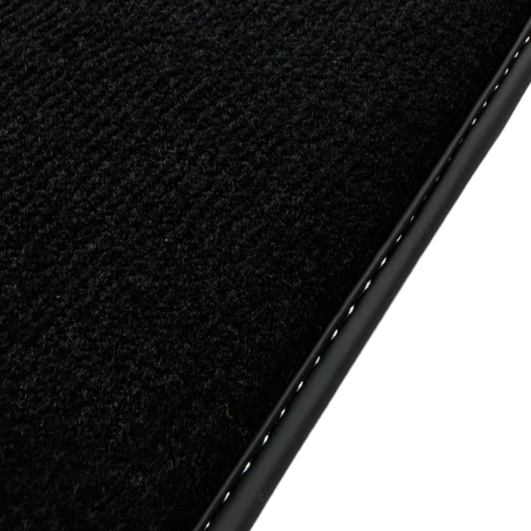 Black Floor Mats for Ferrari 488 Spider (2016-2022) with Cuoio Nappa Leather - AutoWin