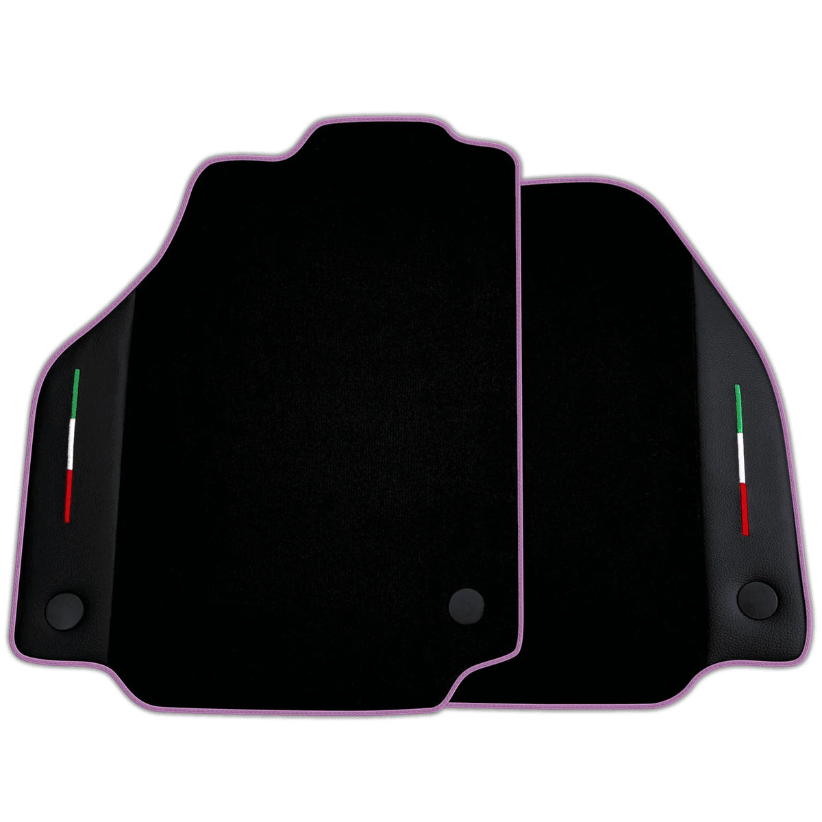Black Floor Mats for Ferrari 488 GTB (2016-2022) with Leather | Various Trim Colors