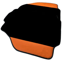 Black Floor Mats for Ferrari 488 Pista Spider (2019-2021) with Cuoio Nappa Leather