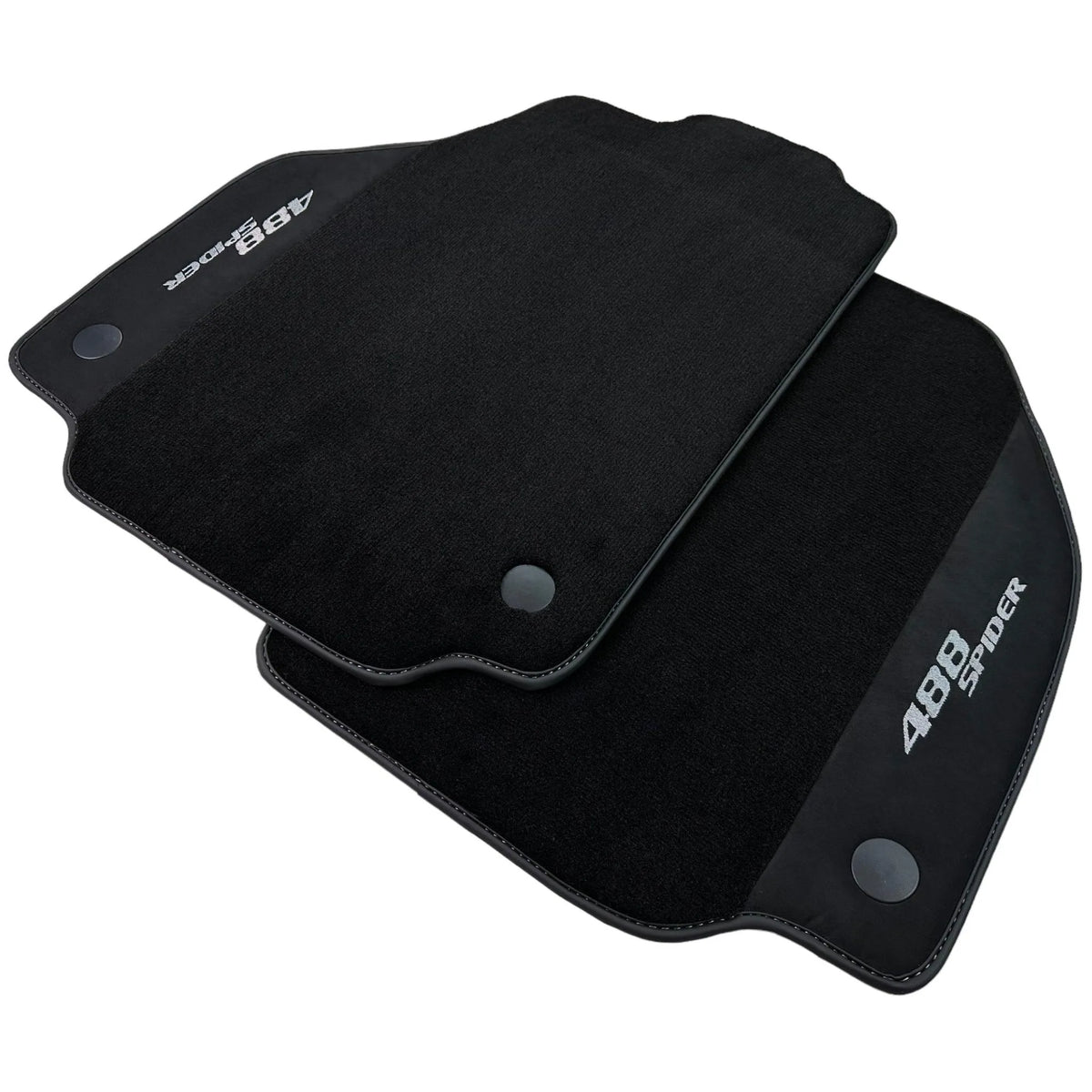 Black Floor Mats For Ferrari 488 Spider 2015-2022 - AutoWin