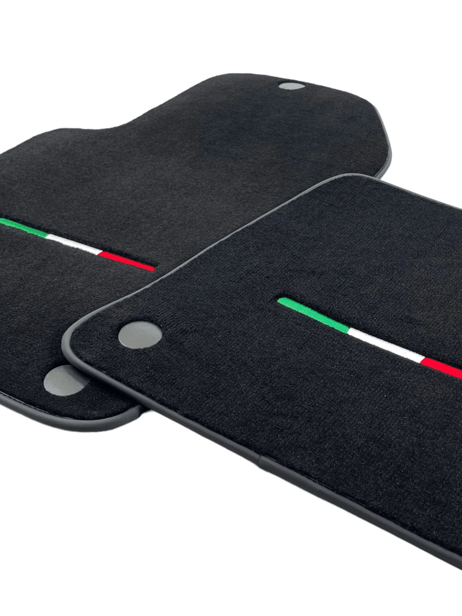 Black Floor Mats For Ferrari 612 Scaglietti 2005-2011 Italian Edition - AutoWin