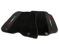 Black Floor Mats For Ferrari 812 GTS (2019-2023) With Alcantara Leather Yellow Edition