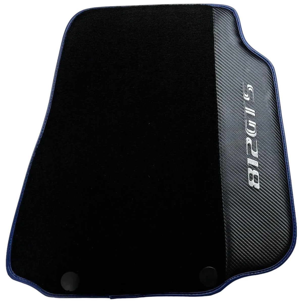 Black Floor Mats for Ferrari 812 GTS (2019-2023) with Carbon Leather - AutoWin