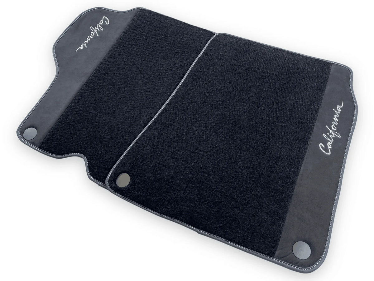 Black Floor Mats For Ferrari California 2008-2014 With Alcantara - AutoWin