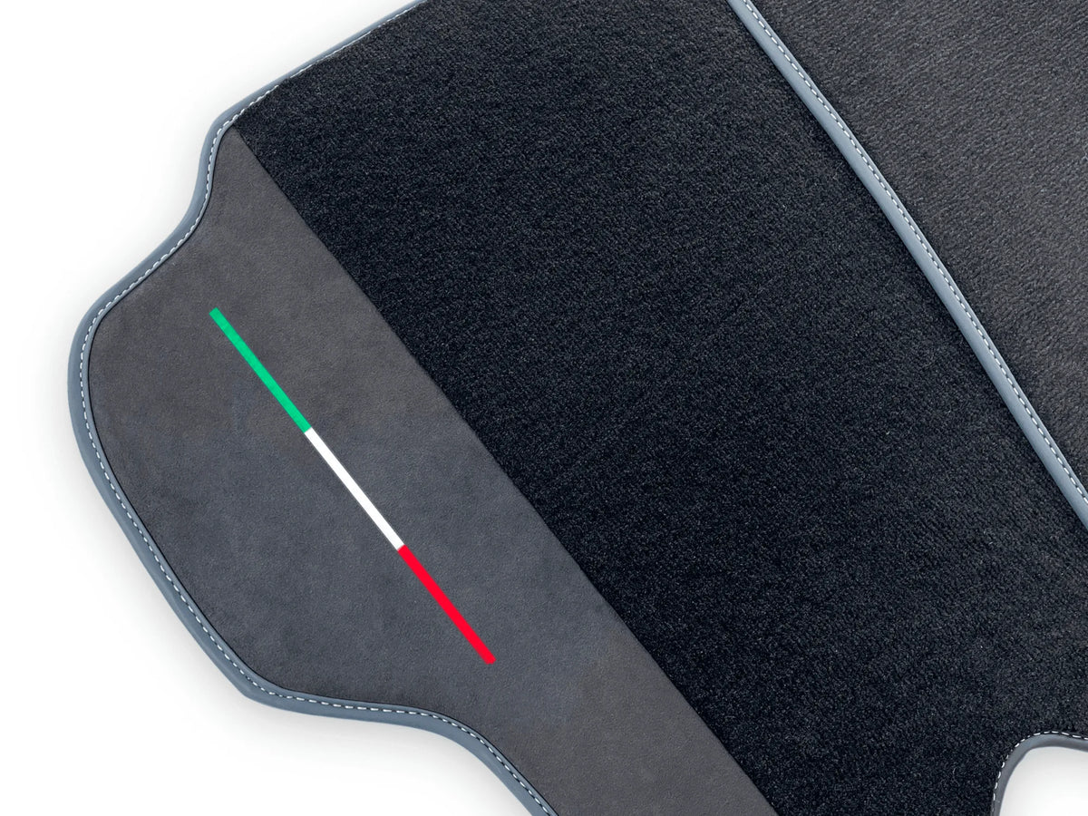 Black Floor Mats For Ferrari California 2008-2014 With Alcantara - AutoWin
