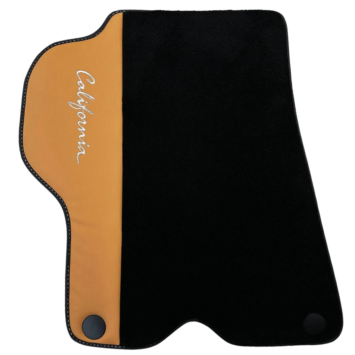 Black Floor Mats for Ferrari California (2008-2014) with Beige Tradizione Nappa Leather - AutoWin