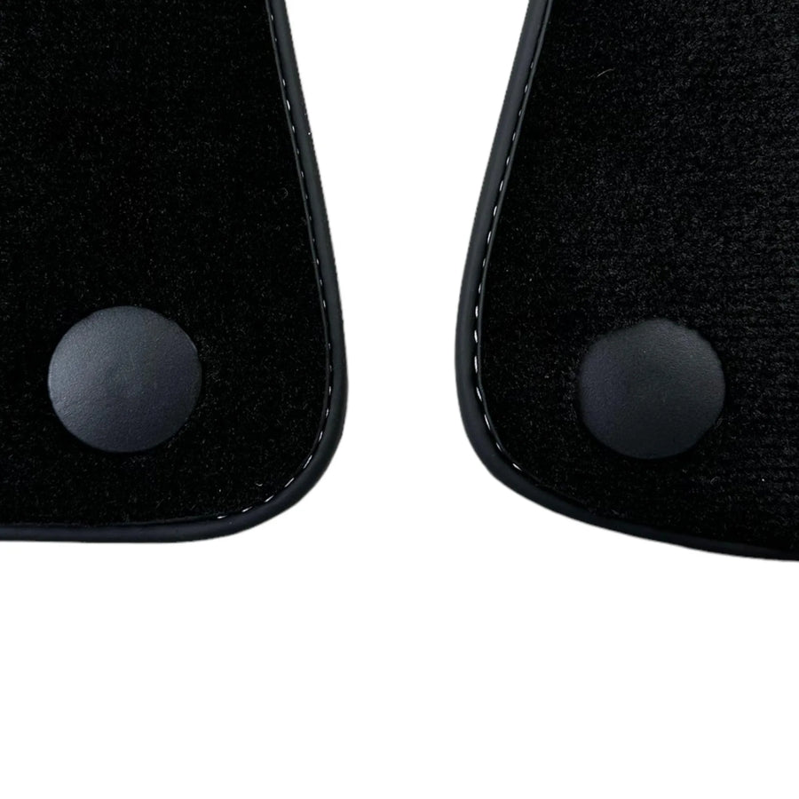 Black Floor Mats for Ferrari California (2008-2014) with Crema Nappa Leather - AutoWin