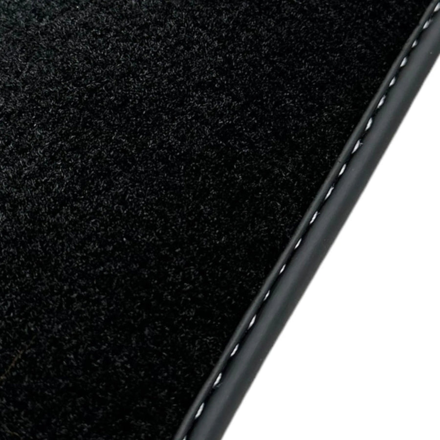 Black Floor Mats for Ferrari California (2008-2014) with Crema Nappa Leather - AutoWin