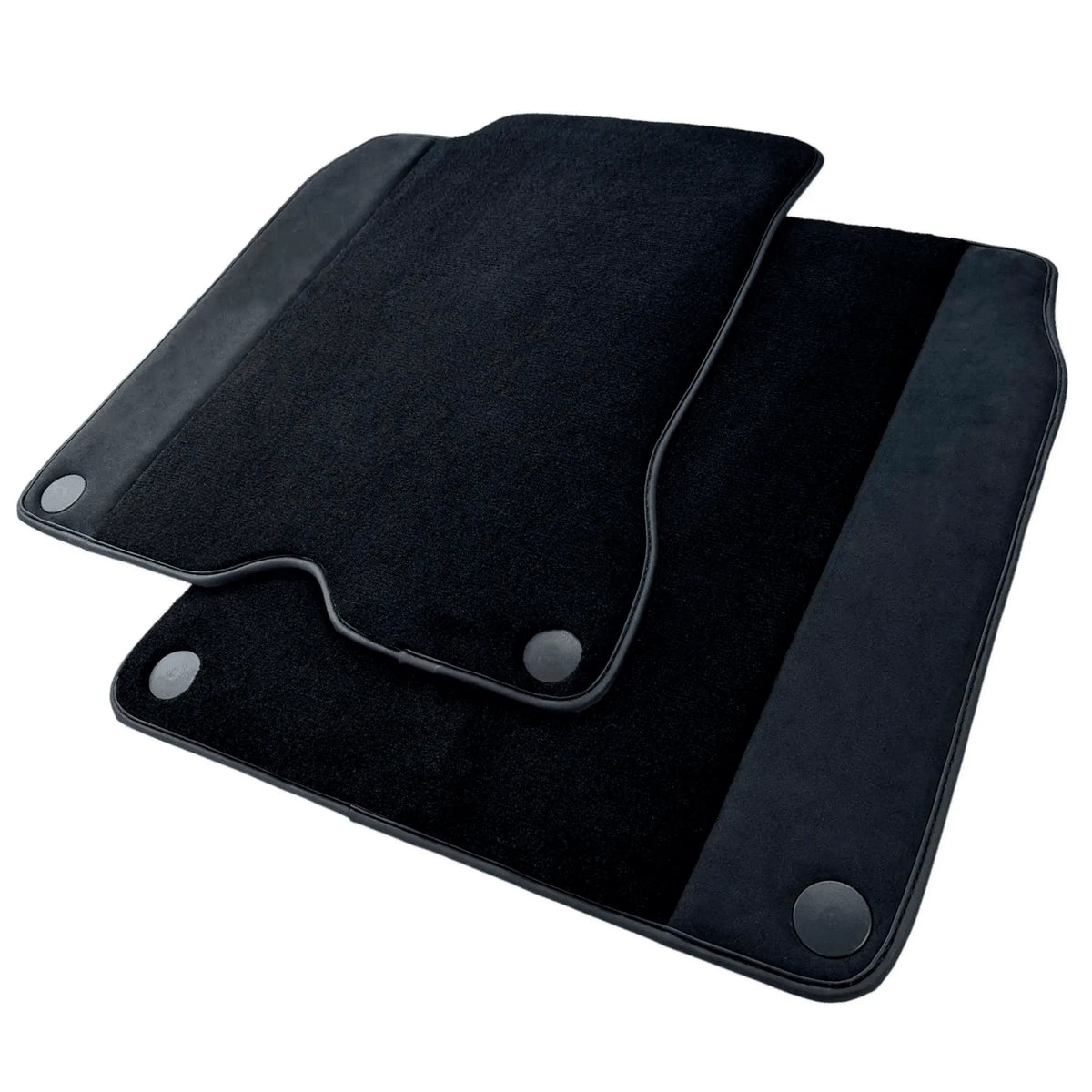 Black Floor Mats For Ferrari California T 2015–2018 with Black Alcantara - AutoWin