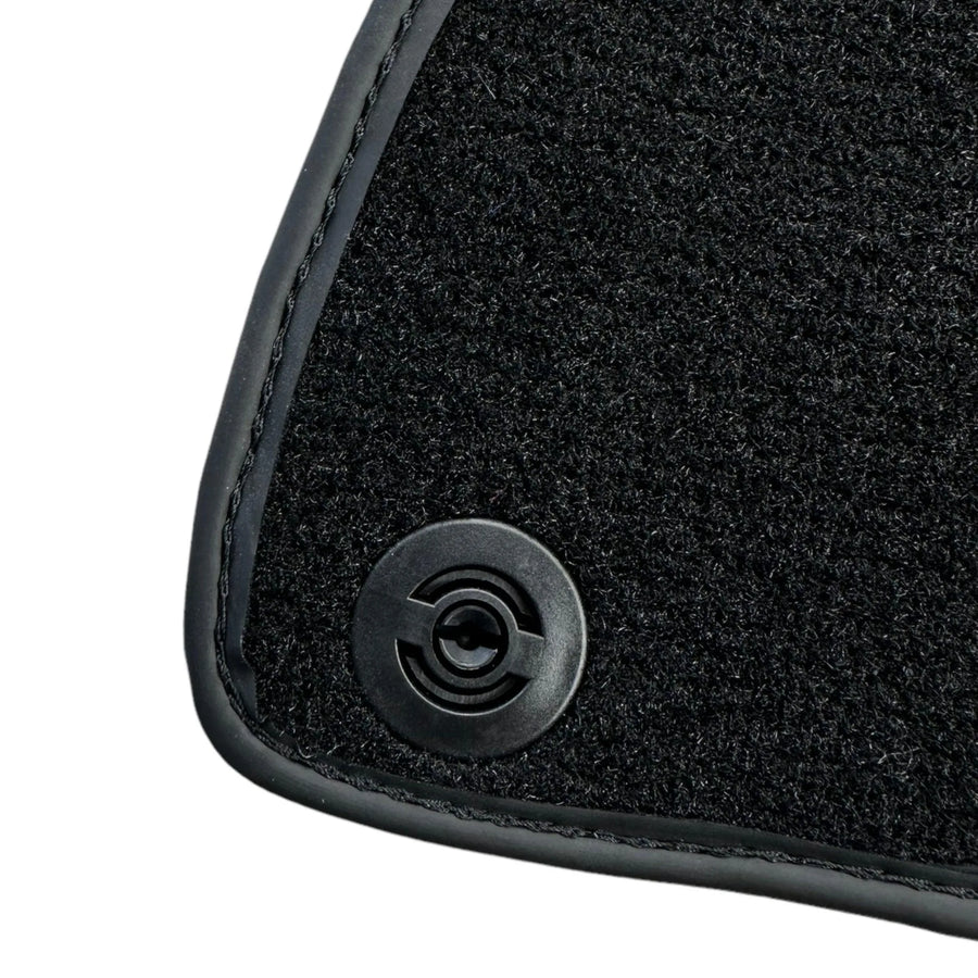 Black Floor Mats For Ferrari California T 2015–2018 with Brown Leather - AutoWin