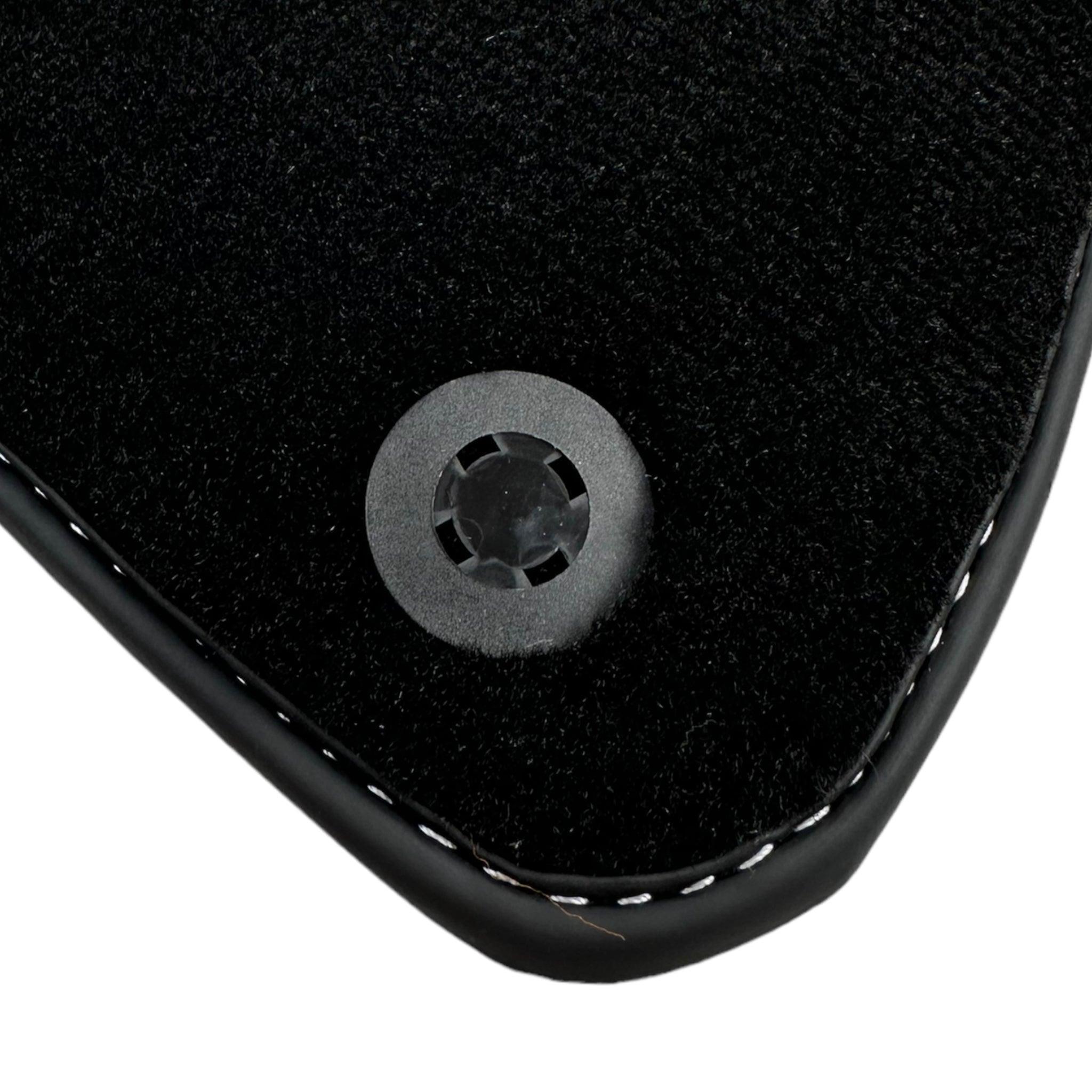Black Floor Mats for Ferrari California T (2015–2018) Crema Nappa Leather - AutoWin