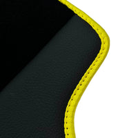 Black Floor Mats for Ferrari F12 Berlinetta (2012-2022) with Leather